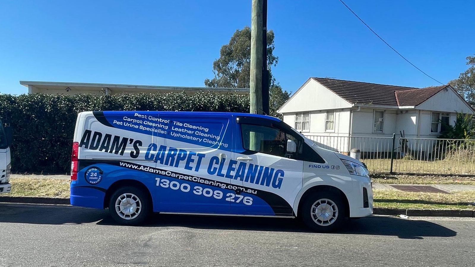 adams carpet cleaning van